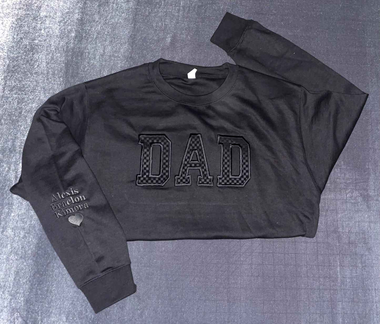 Dad Checkered Box appliqué