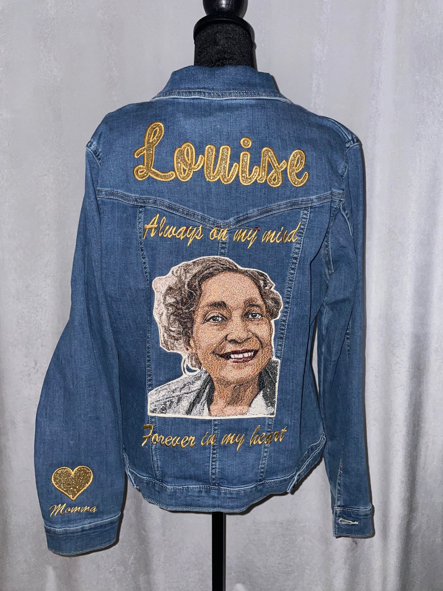 Custom Denim portrait jacket