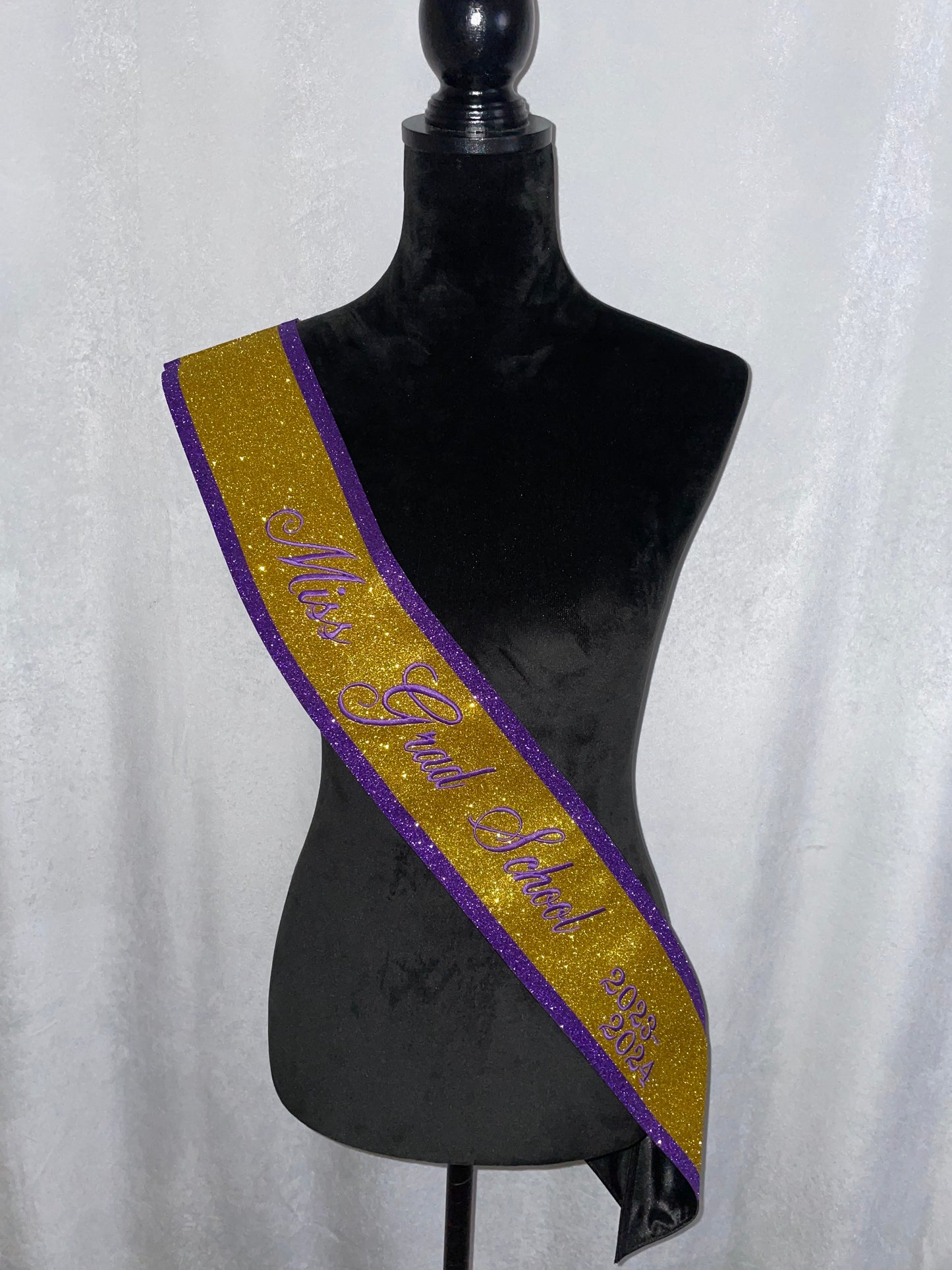 Velvet w/ Glitter Trim Sashes