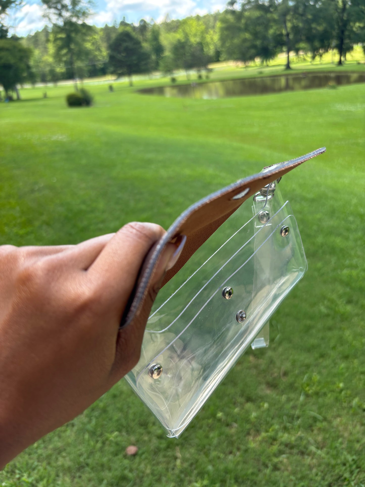 LV Clear Wristlet
