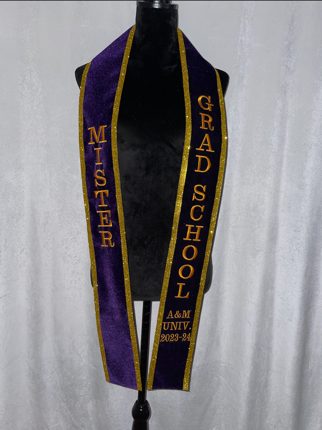Velvet w/ Glitter Trim Sashes
