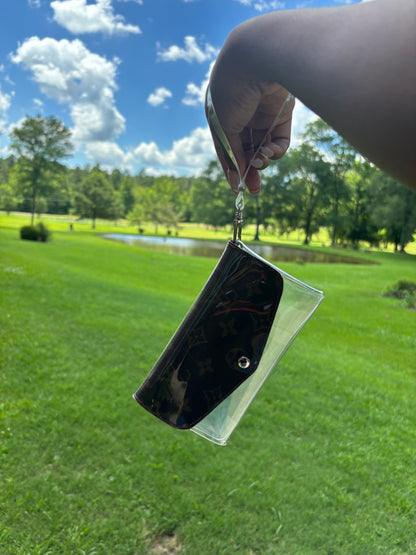 LV Clear Wristlet