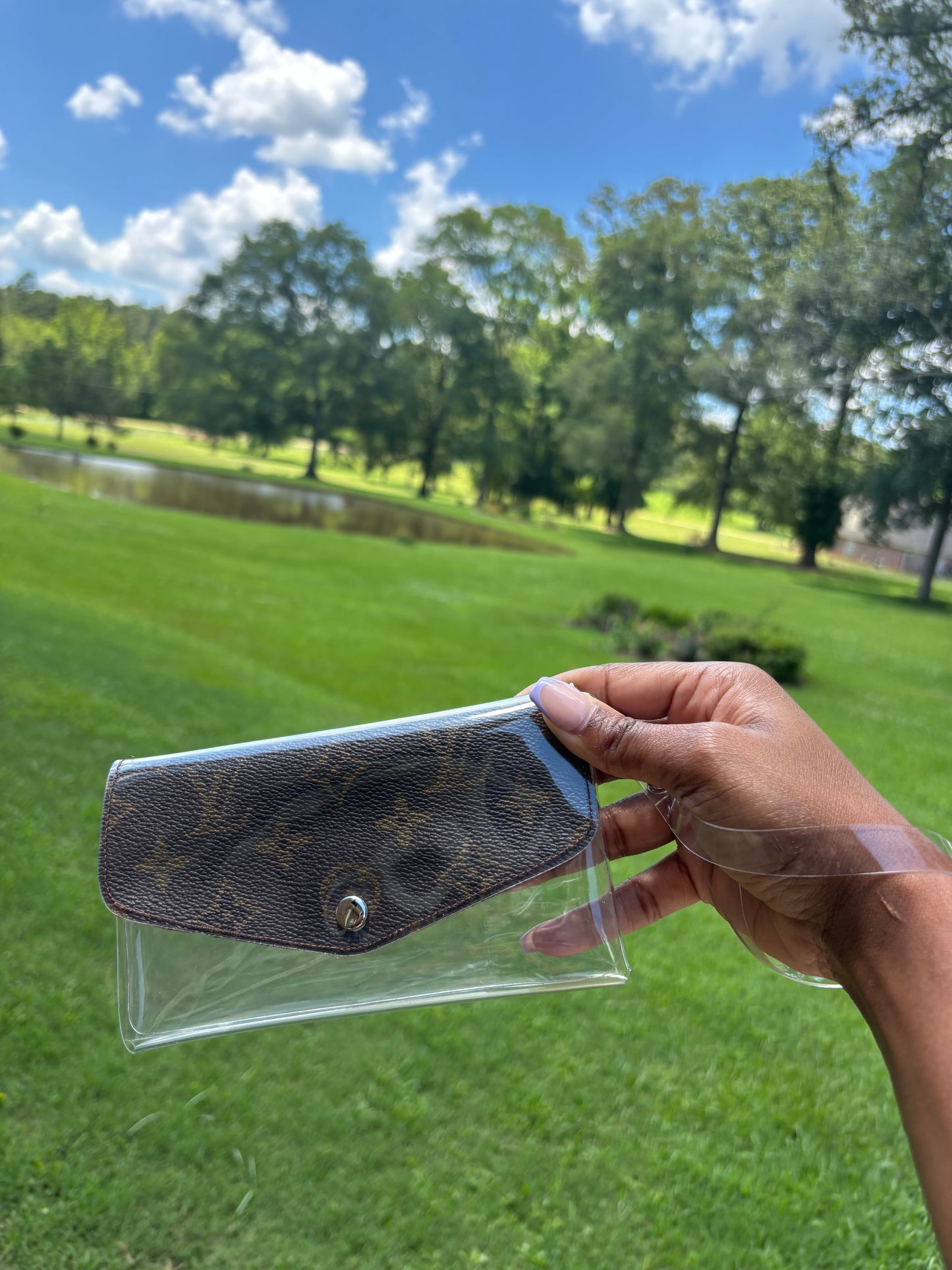 LV Clear Wristlet