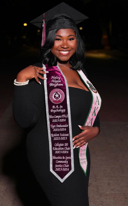 Velvet w/ Glitter Trim Stole (Starting Price $260)